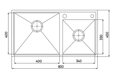 Chậu rửa inox nano KAFF KF-BL8045GHR