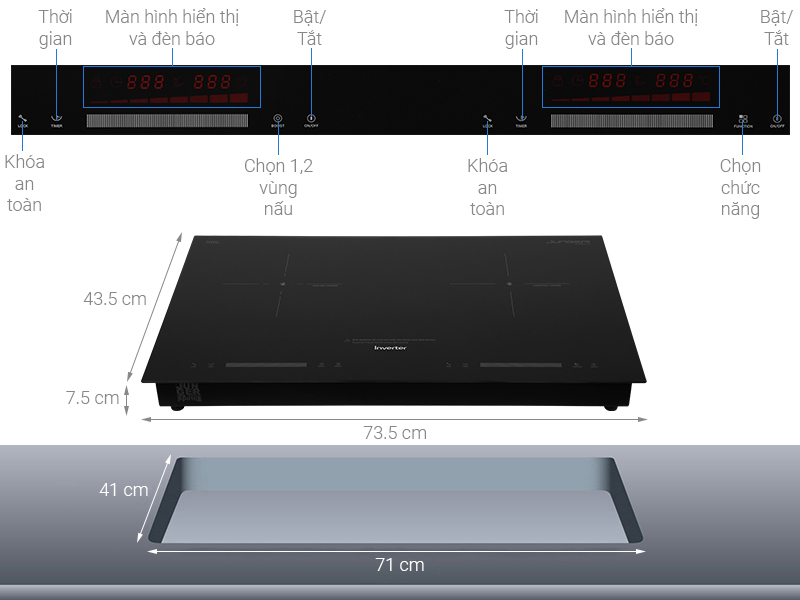 Bếp điện từ kết hợp hồng ngoại Junger SIS-68