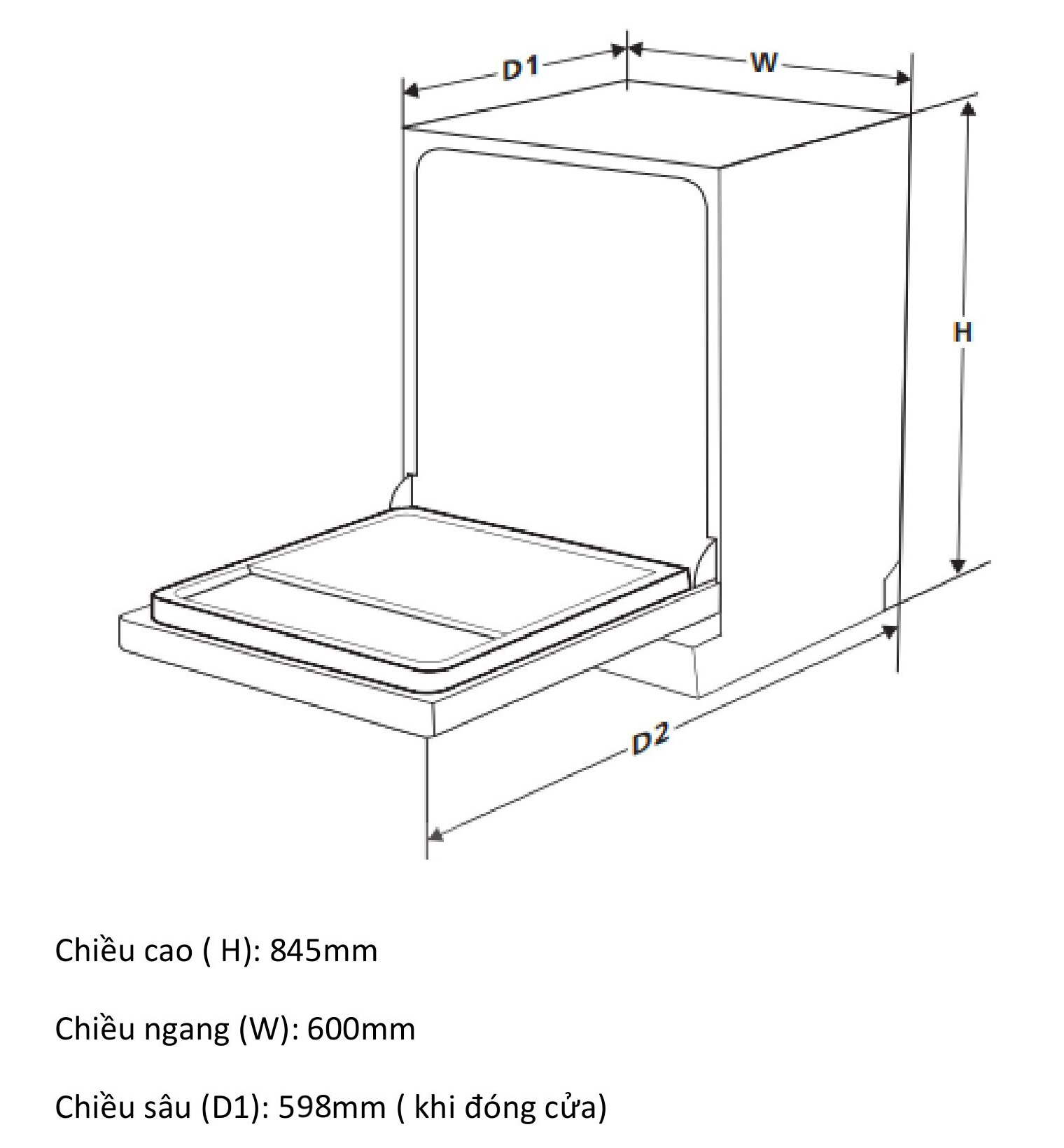 Máy rửa chén bát độc lập Canzy CZ P1435Q