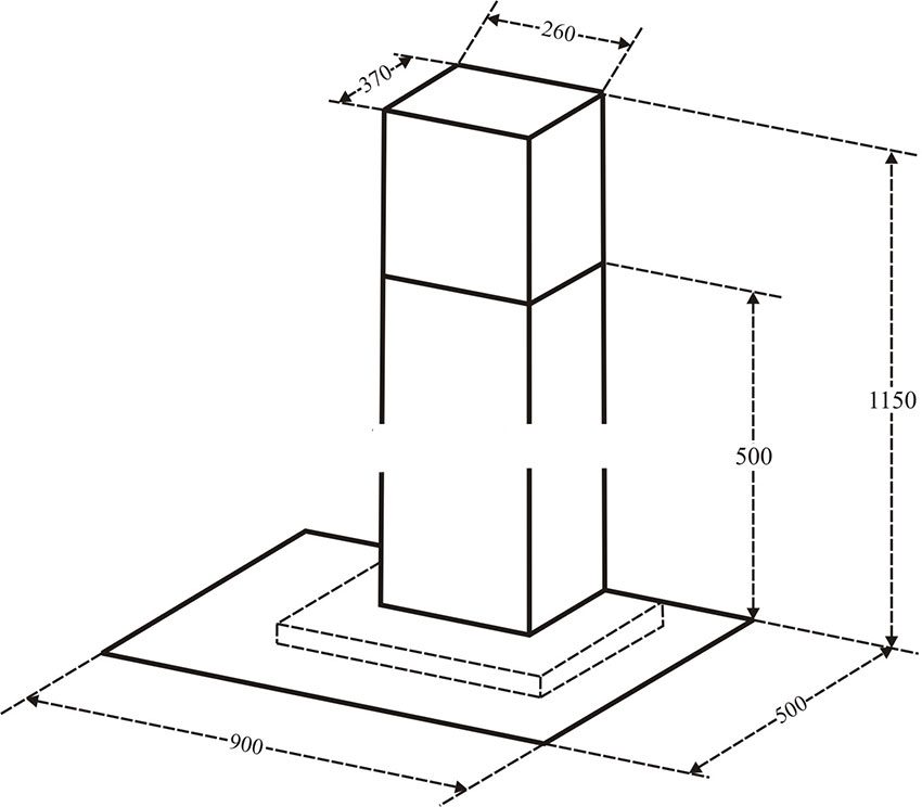Máy hút khói, hút mùi kính ngang Eurosun EH - 90AF87