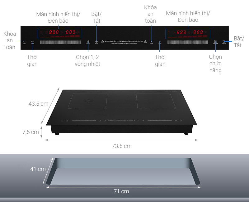 Bếp điện từ kết hợp hồng ngoại Junger MTD-18