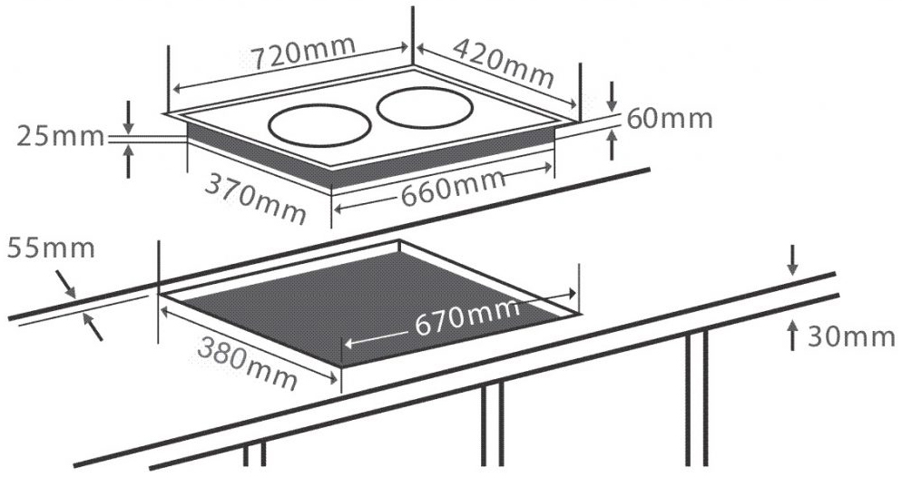 Bếp từ kết hợp hồng ngoại Chefs EH-MIX333