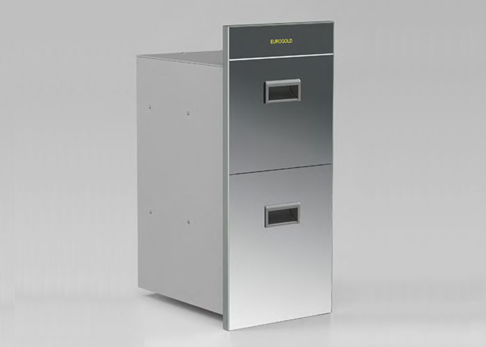 Thùng gạo gương 2 tầng Eurogold B322 đen/B323 bạc