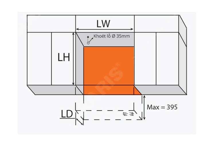 Giá bát đĩa nâng hạ điện có sấy khô Garis ML06.9H