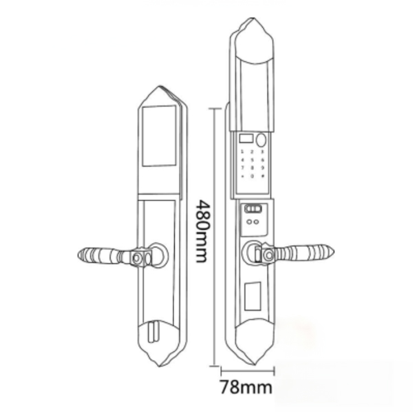 Khóa điện tử đại sảnh Hyundai HY-SLC8817 GOLD