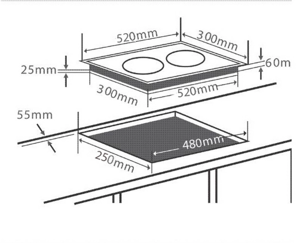 Bếp từ đôi Chefs EH-DIH32B