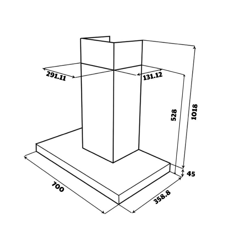 Máy hút khói, hút mùi kính ngang GrandX GX H70C68B (GX H70T68B)