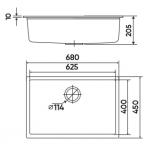 Chậu rửa đá Kaff GRANITE KF-MONDX-6845
