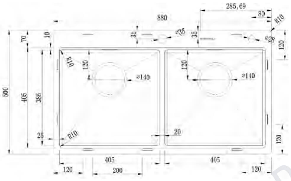 Chậu rửa chén Eurogold EUS88850