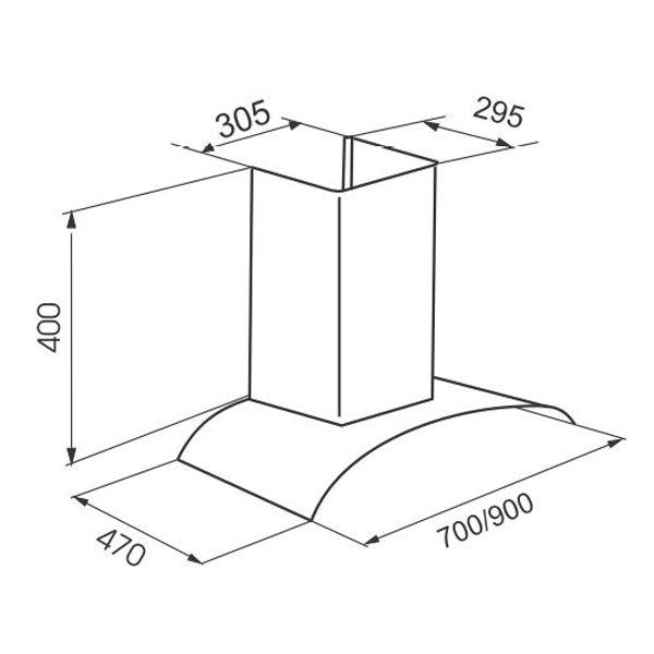 Máy hút khói, hút mùi kính cong Faster FSN 3388C1 90B