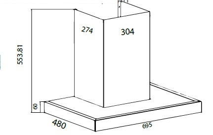 Máy hút khói, hút mùi kính ngang Canzy CZ - Pro 333SG ( điều khiển cảm ứng vẫy tay)