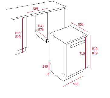 Máy rửa chén bát âm tủ Teka DW8 55 FI