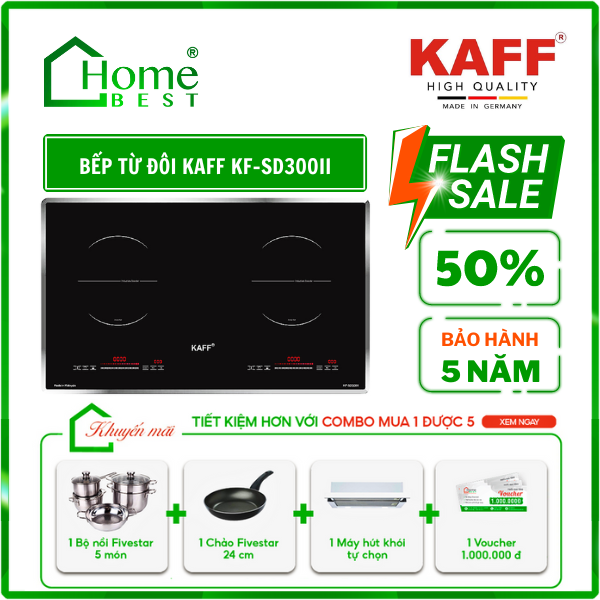 (Combo) Bếp từ đôi KAFF KF-SD300II