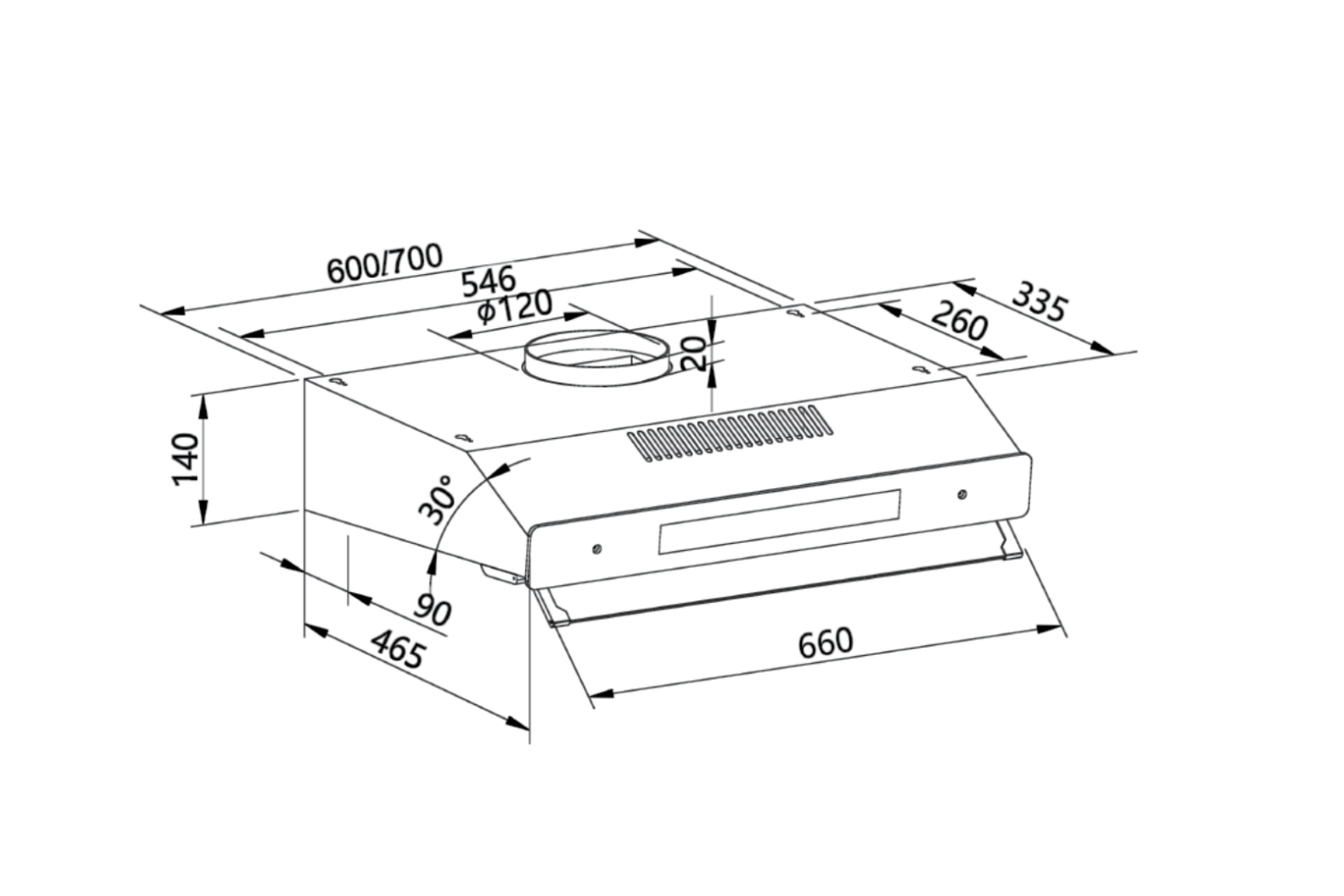 Máy hút khói, hút mùi cổ điển Canzy CZ 60B50 (điều khiển cảm biến vẫy tay)