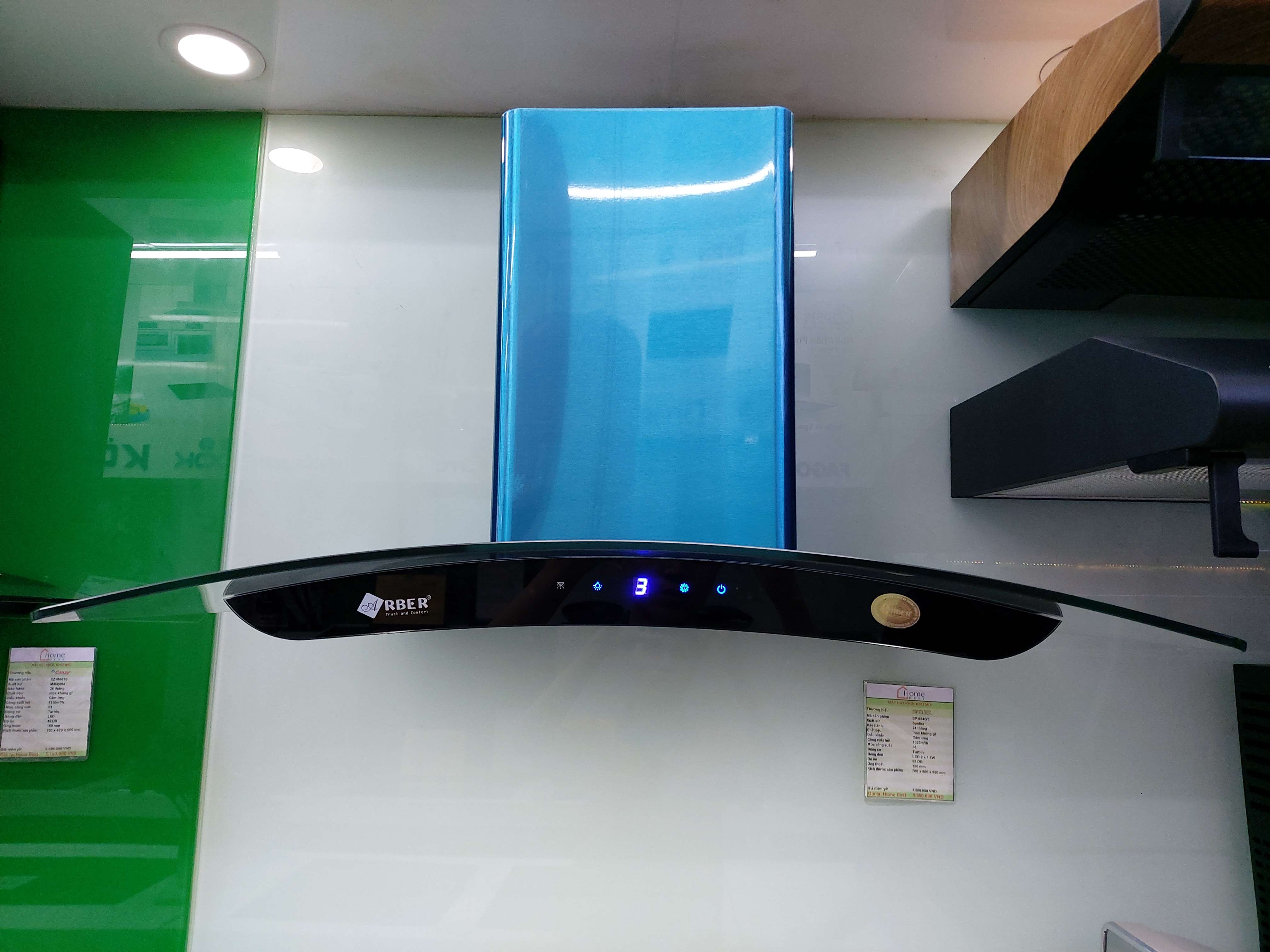 Máy hút khói, hút mùi kính cong Arber AB-SMART3