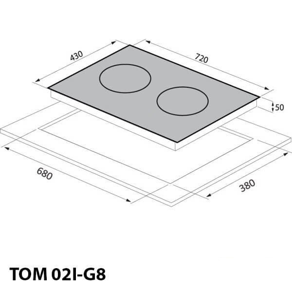 (Combo) Bếp từ đôi Tomate TOM 02I-G8