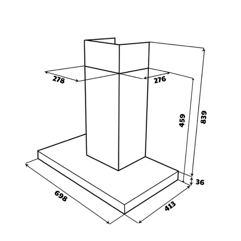 Máy hút khói, hút mùi kính ngang GrandX GX H70T81G (GX H70T81SG)
