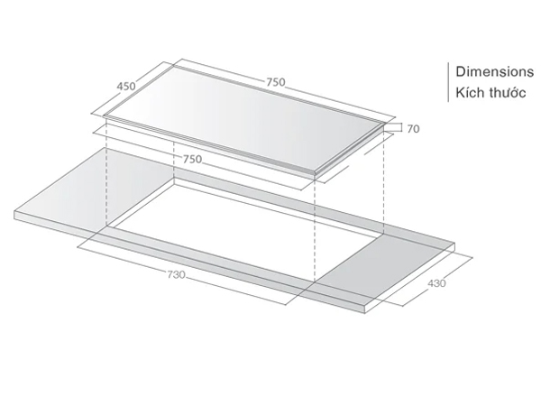 Bếp từ 3 vùng nấu Lorca LCI-309 Plus