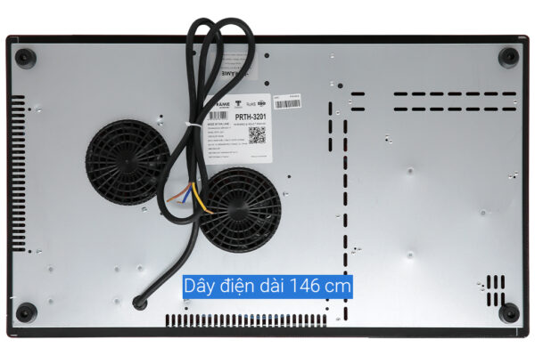 Bếp từ kết hợp hồng ngoại 3 vùng nấu Pramie PRTH-3201