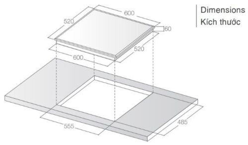 Bếp từ 3 vùng nấu Lorca LCI-306 Plus