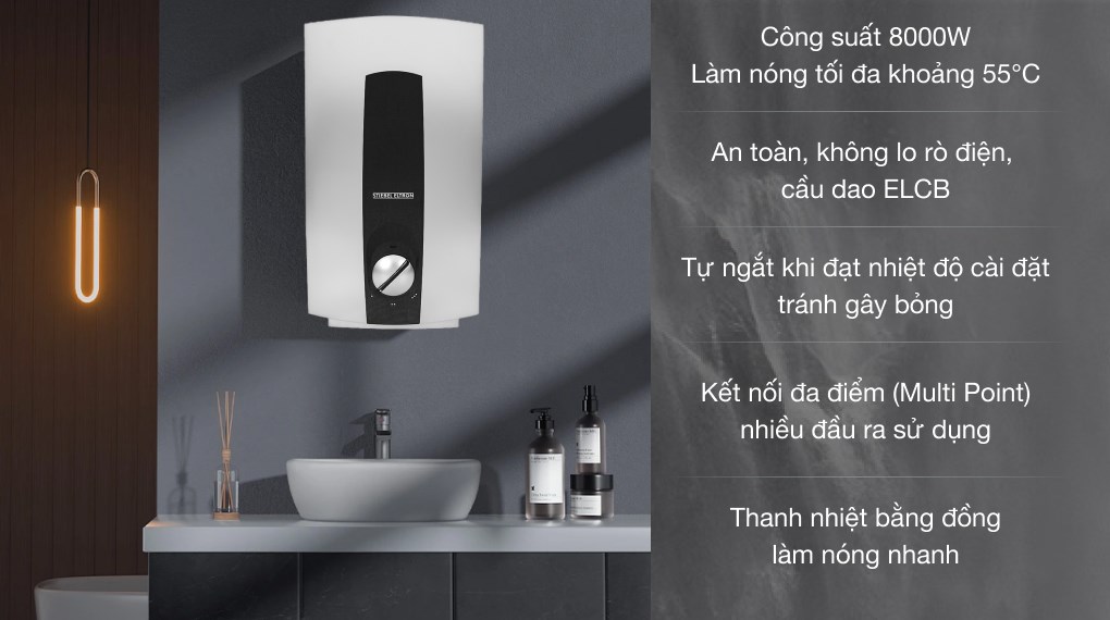 Máy nước nóng trực tiếp đa điểm Stiebel Eltron DHC 8 EC (VN)