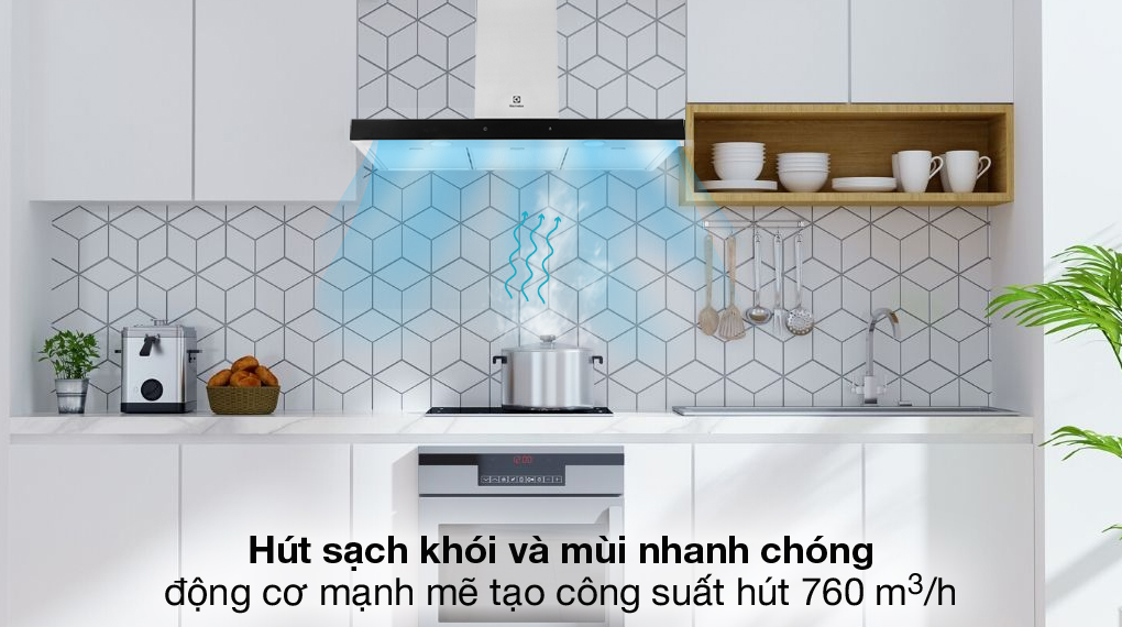 Máy hút khói, hút mùi kính ngang Electrolux LFT769X