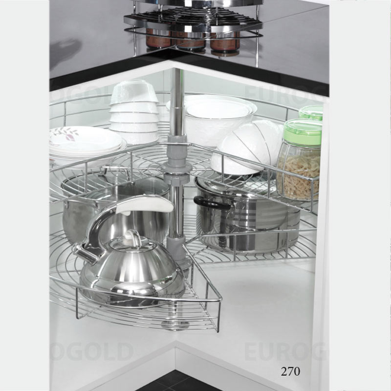 Mâm xoay inox nan tròn Eurogold TR270A/ 270E