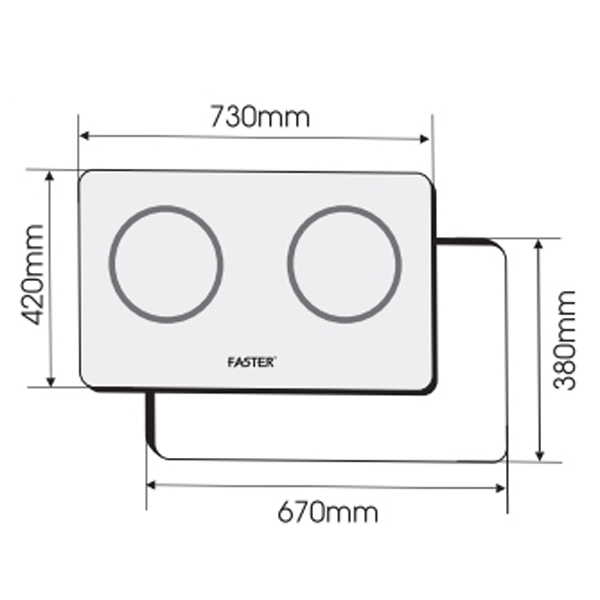 Bếp điện từ đôi Faster FS 741G
