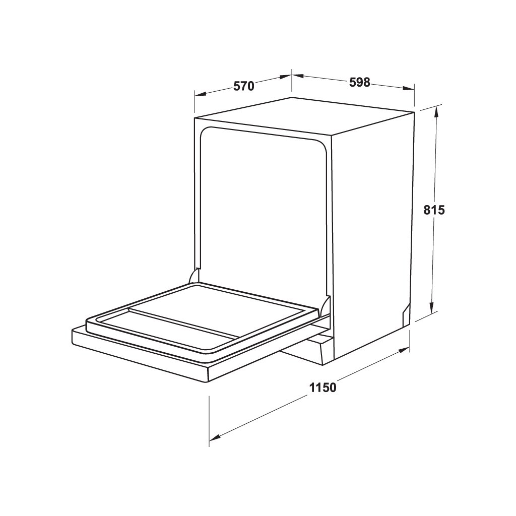 Máy rửa chén bát Hafele HDW-SI60AB (538.21.320)