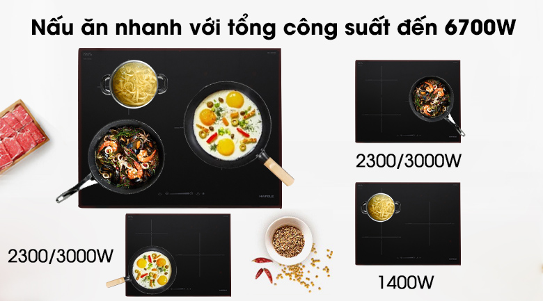 Bếp từ 3 vùng nấu Hafele HC-I603D