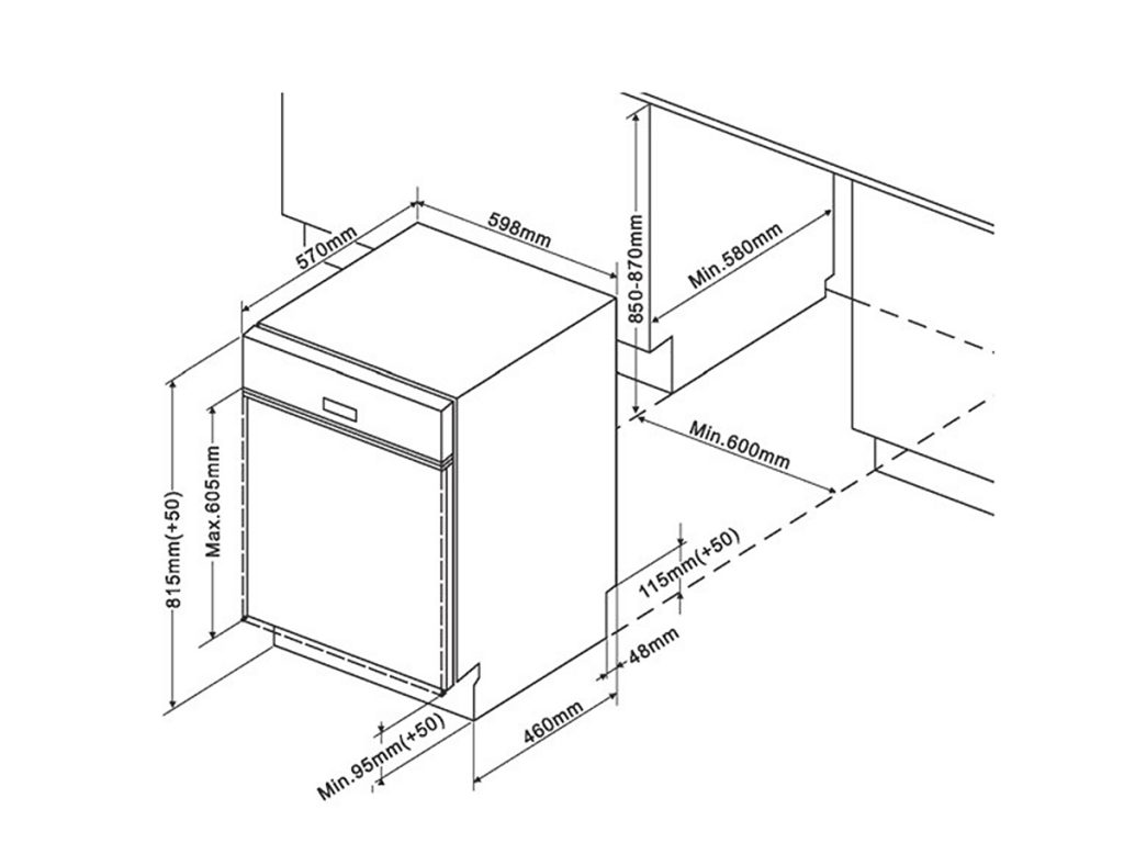 Máy rửa chén bát độc lập Fermi FW001
