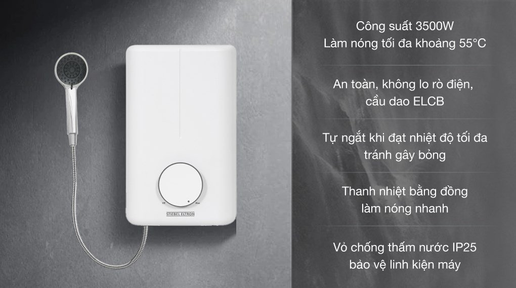 Máy nước nóng trực tiếp đơn điểm Stiebel Eltron DE 35 EC (VN)