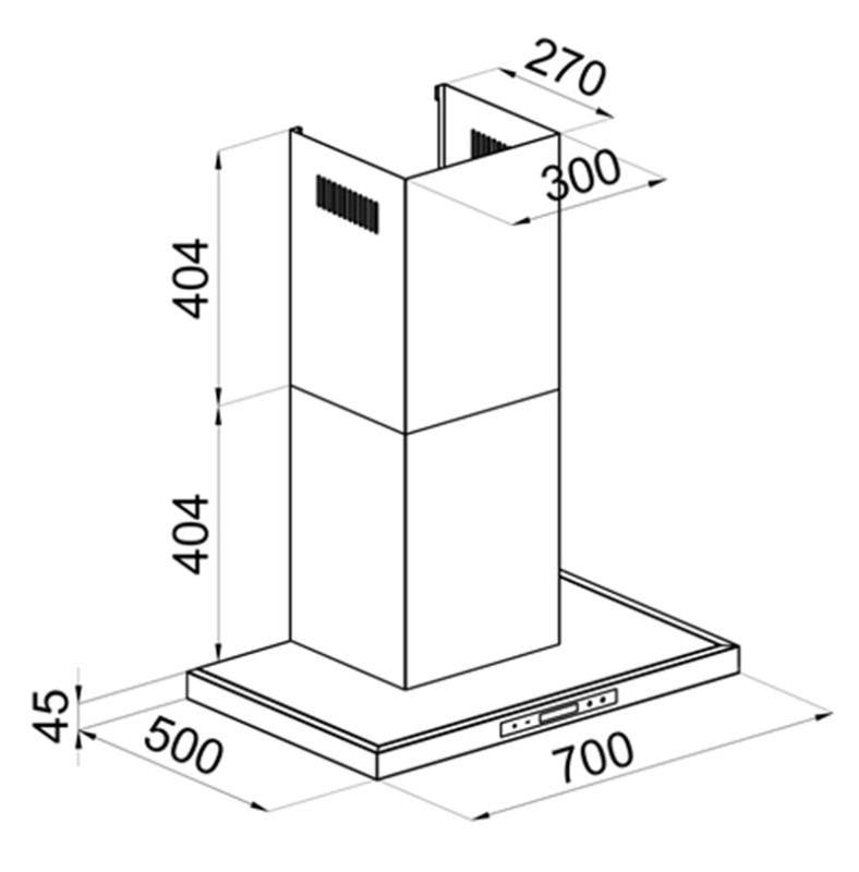 Máy hút khói, hút mùi kính ngang Kocher K - 225 MI ( 90cm)