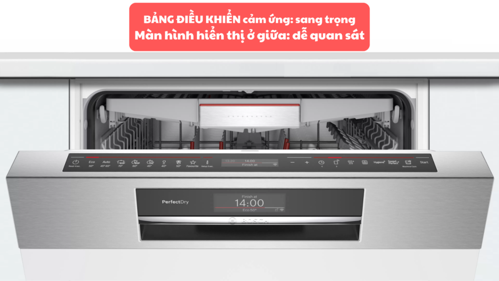 Máy rửa chén âm bán phần Bosch SMI8TCS01E Serie 8