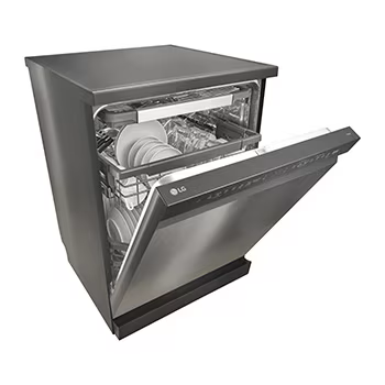 Máy rửa bát độc lập LG Quadwash TrueSteam™ màu đen bóng LDT14BSA4