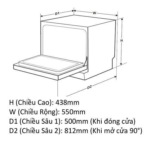 Máy rửa chén bát độc lập Canzy CZ QP368R