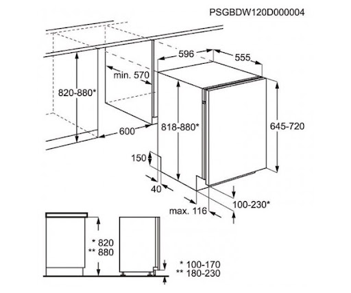 Máy rửa chén bát âm bán phần Electrolux ESL5343LO