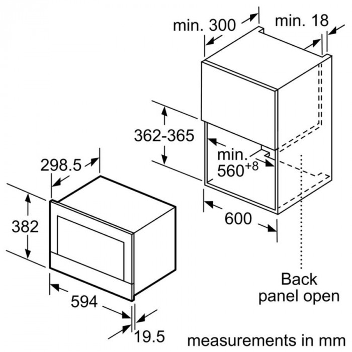 Lò vi sóng Bosch 21L - BFL634GS1