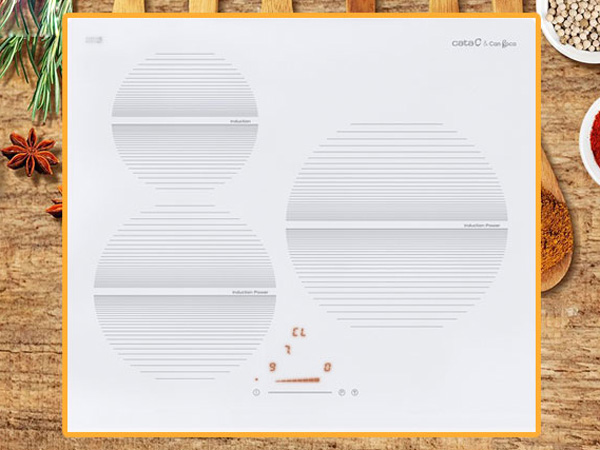 Bếp từ 3 vùng nấu Cata ISB 603 WH