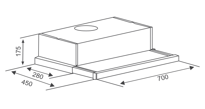Máy hút khói, hút mùi âm tủ Canzy CZ 700GI
