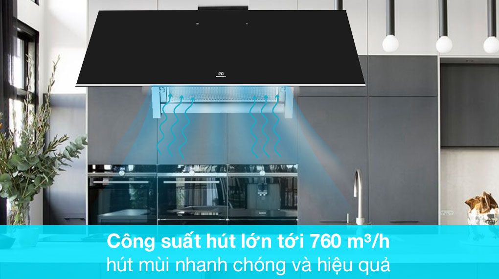Máy hút khói, hút mùi kính vát Electrolux KFVB19K