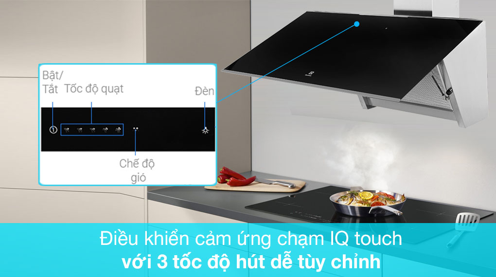 Máy hút khói, hút mùi kính vát Electrolux KFVB19K