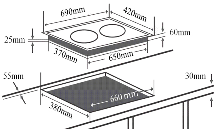Bếp từ đôi Chefs EH-DIH208