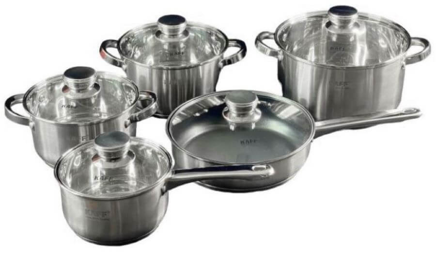 Bộ nồi inox cao cấp 5 món KAFF KF-ST005FR
