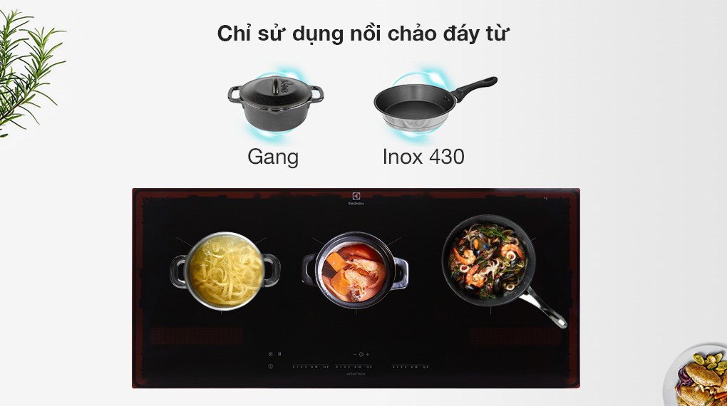 Bếp từ 3 vùng nấu Electrolux EIT913