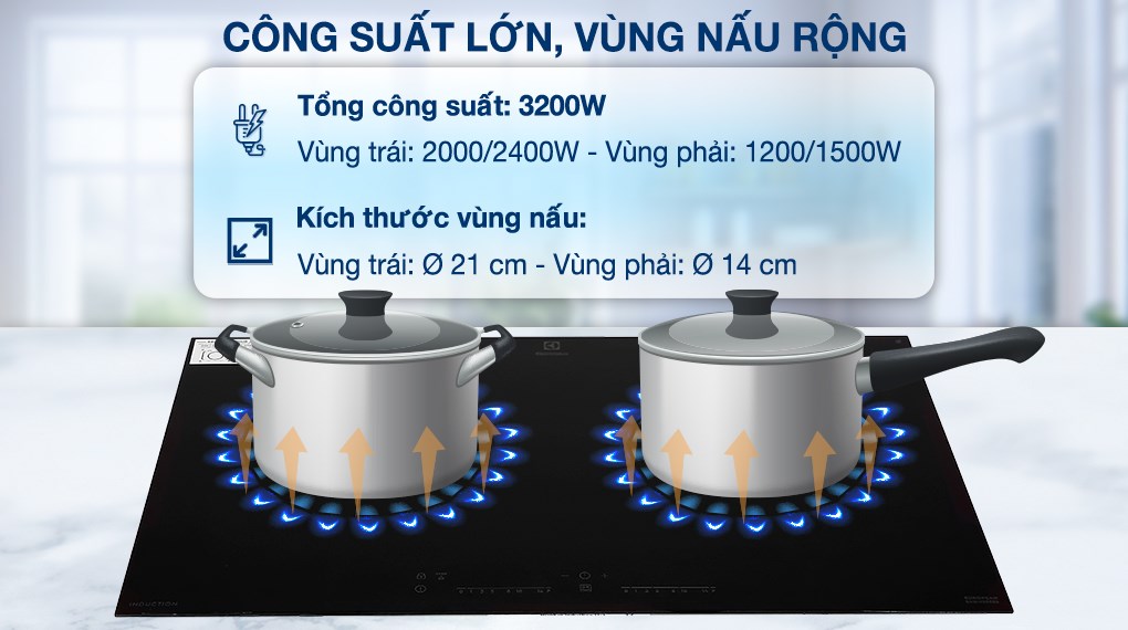 Bếp từ đôi Electrolux EHI7260BB