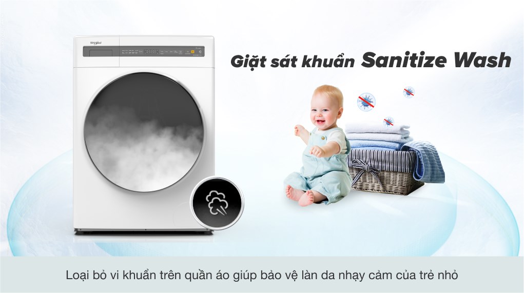 Máy giặt Whirlpool FreshCare Inverter 10.5kg FWEB10502FW