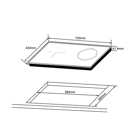 Bếp từ kết hợp hồng ngoại Hafele HC-H7321B