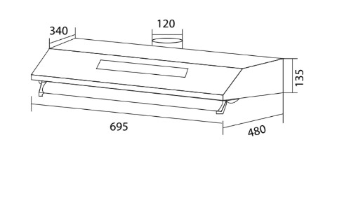 Máy hút khói cổ điển Dmestik ES 1170 DMK