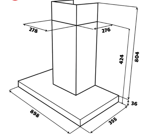 Máy hút khói, hút mùi kính ngang GrandX GX H90T78G (GX H90T78SG)